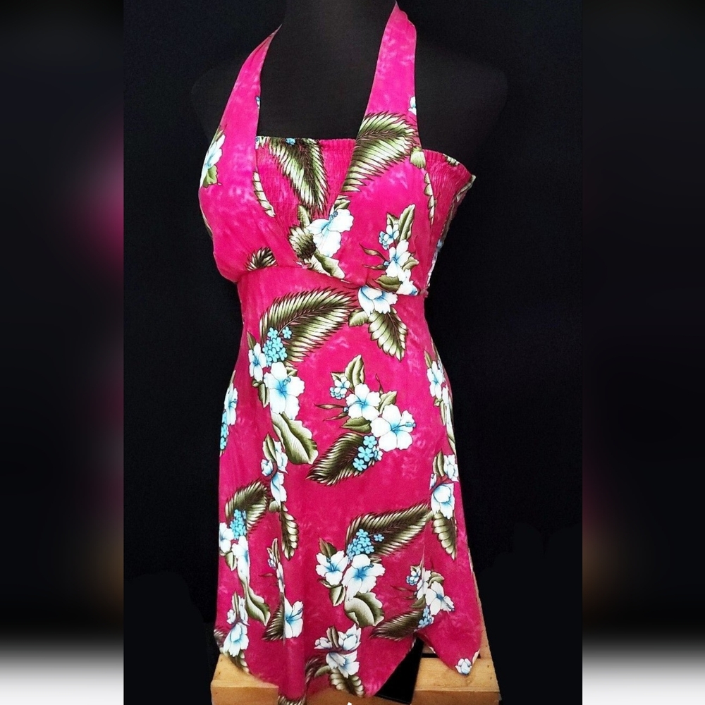 BN (L) Summery Knee Length Dress (tube & bikini@top>flowy) Lightweight Cotton